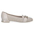 Caprice Off White Leather Square Toe Slip-On Shoe 9-24201-46-119