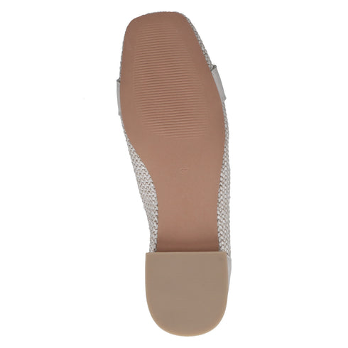 Caprice Off White Leather Square Toe Slip-On Shoe 9-24201-46-119