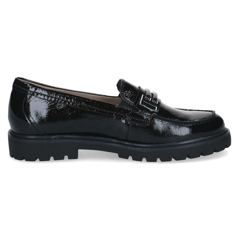 Caprice Womens G-width Loafer 9-24702-47 - Black Naplak
