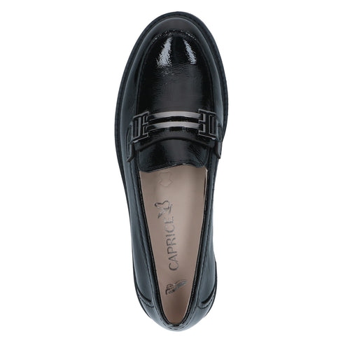 Caprice Womens G-width Loafer 9-24702-47 - Black Naplak