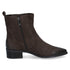 Caprice Pointed Toe Block Heel Ankle Boot 9-25310-47 - Dark Brown Nubuck