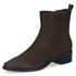 Caprice Pointed Toe Block Heel Ankle Boot 9-25310-47 - Dark Brown Nubuck