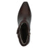 Caprice Nappa Leather High Block Heel Ankle Boot 9-25317 in Dark Brown