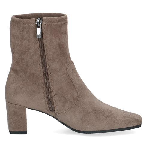 Caprice Square Toe Block Heel Ankle Boot with MEMOTION Footbed - 306 Cafe SKU 9-25354-306