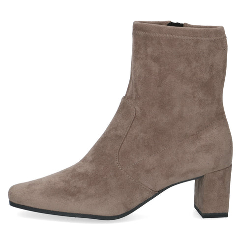 Caprice Square Toe Block Heel Ankle Boot with MEMOTION Footbed - 306 Cafe SKU 9-25354-306