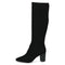 Caprice Ladies Croc Print Block Heel Ankle Boot - 024 Black Croc SKU 9-25520-41