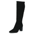 Caprice Ladies Croc Print Block Heel Ankle Boot - 024 Black Croc SKU 9-25520-41