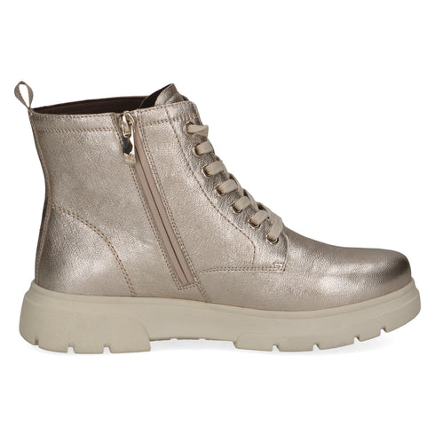 Caprice Metallic Leather Laced Boot 9-26256-45