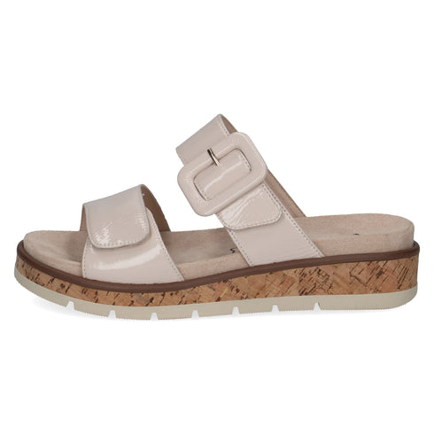 Caprice Snow Naplak Women's Adjustable Comfort Mule Sandals 9-27206-44