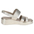 Caprice 9-28300-46 Leather Wedge Sandal Lite Gold Metallic G Fit MEMOTION Sole