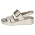 Caprice 9-28300-46 Leather Wedge Sandal Lite Gold Metallic G Fit MEMOTION Sole