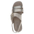 Caprice 9-28300-46 Leather Wedge Sandal Lite Gold Metallic G Fit MEMOTION Sole