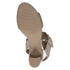 Caprice Womens Light Gold Metallic 9-28306-42 MEMOTION Leather Block Heel Sandal