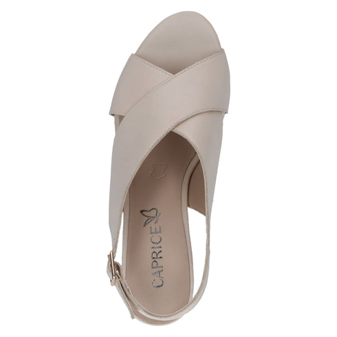 Caprice 9-28309-42 Women's Leather Block Heel Sandals