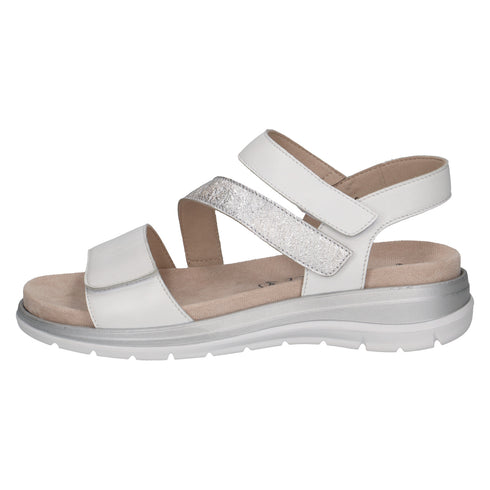 Caprice Women's Leather Velcro Strap Comfort Sandals 9-28716-44
