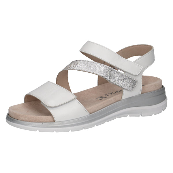 Caprice Women's Leather Velcro Strap Comfort Sandals 9-28716-44