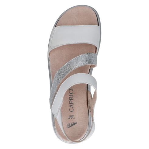 Caprice Women's Leather Velcro Strap Comfort Sandals 9-28716-44