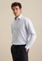 Seidensticker Mens Long Sleeve Regular Fit Kent 108 Easy-Iron Stripe Shirt Light Blue 01.145080-11