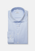 Seidensticker Mens Long Sleeve Regular Fit Kent 108 Easy-Iron Stripe Shirt Light Blue 01.145080-11