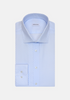 Seidensticker Mens Long Sleeve Slim Fit Dobby Print Shirt Light Blue 01.849867-11