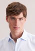 Seidensticker Mens Regular Fit Non-Iron Structured Shirt 11 Light Blue Kent 01.849998