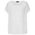 Emreco | 020727EW White Lace Jersey Knit Elastic Hem Top
