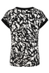 Emreco Mono Abstract Print Notch Neck Tunic - 026217EW