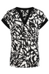 Emreco Mono Abstract Print Notch Neck Tunic - 026217EW