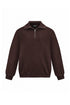 Emreco Chocolate Half Zip Soft Jersey Lounge Top 026319EW