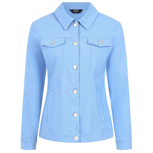 Emreco True Blue Bengaline Cropped Stretch Jacket - 030700EW
