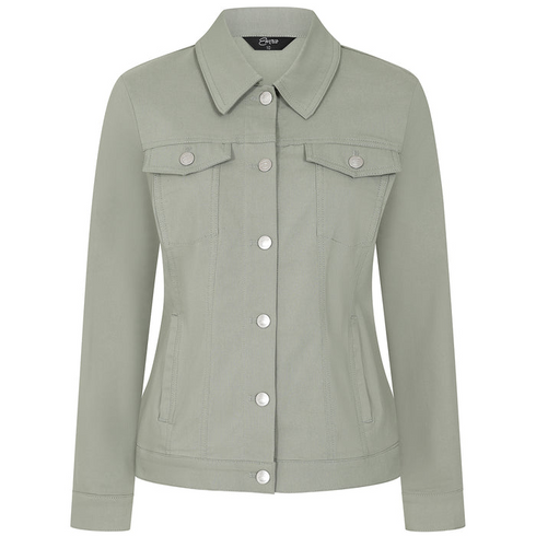 Emreco Light Khaki Bengaline Cropped Stretch Jacket - 030700EW