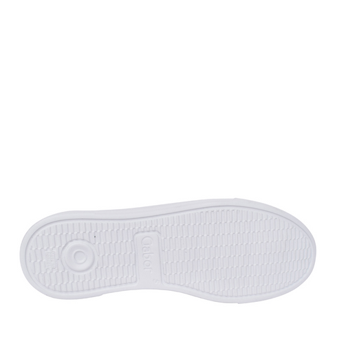 Gabor Women's Campus Zip White & Gold Leather Trainers – 86465.51