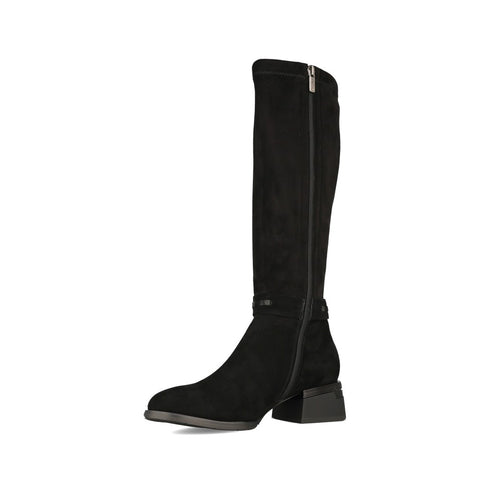 Loretta Vitale C3893 Women's Black Suede Knee High Boots