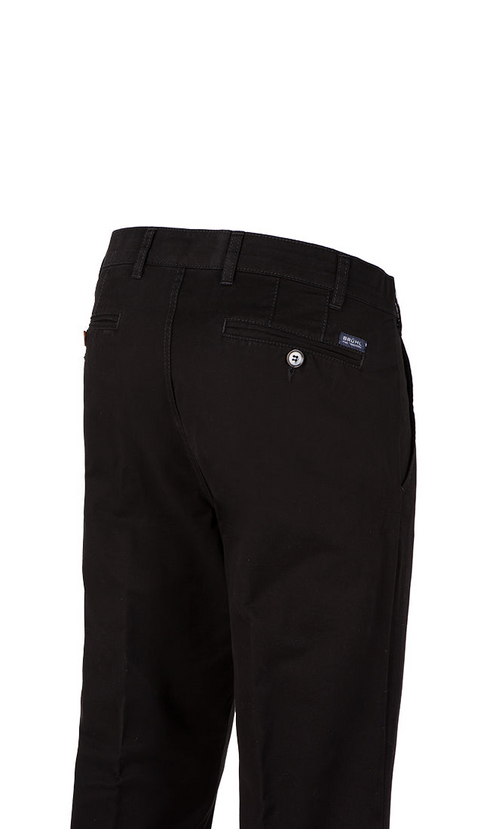 Bruhl 183830 Parma B Constant Dye Cotton Trousers in 999 Black Stretch