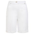 Emreco White Bengaline Stretch Turn Up Shorts - 050308EW