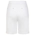 Emreco White Bengaline Stretch Turn Up Shorts - 050308EW