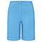 Emreco Summer Blue Bengaline Stretch Turn Up Shorts - 050308EW
