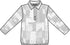 SUNDAY Royal Blue Abstract Geometric Polo Collar Blouse | 6034-6507