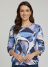 Sunday Royal Blue Animal Print Top with Elasticated Hem – 6048 6510 670