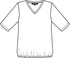 SUNDAY Navy Abstract Leaf V-Neck T-Shirt — Relaxed Fit | 6087-6522