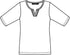 SUNDAY White Notch Neck Stud Detail T-Shirt — Shaped Fit | 6574-6000