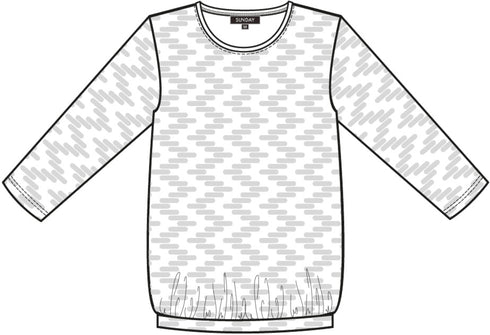 Sunday 3/4 Sleeve Jacquard Top – Style 6692 6348