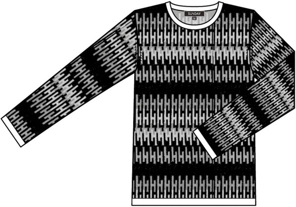 Sunday Patterned Knit Long Sleeve Crew Jumper 6850-6420