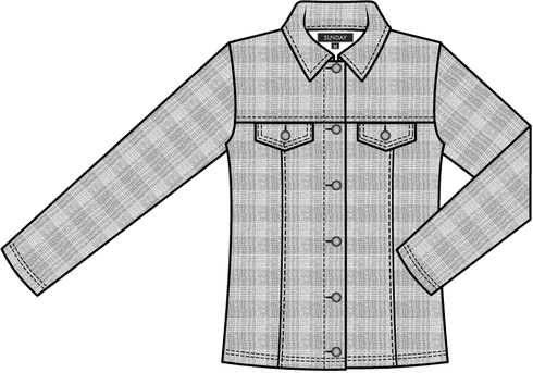 Robell Sunday Jacquard Shirt Neck Coatigan 6958-6482-0