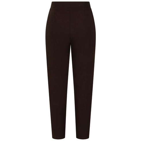 Emreco Fleece Lined Pull-On Bengaline Trouser – Dark Chocolate 070803EW