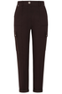 Emreco Chocolate Brown Pull-On Combat Style Bengaline Stretch Trousers 070900EW