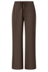 Emreco Chocolate Brown Drawstring Wide Leg Jersey Trousers 076209EW