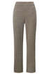 Emreco Natural Tweed Ponte Check Stretch Trousers 076307EM - Neutral