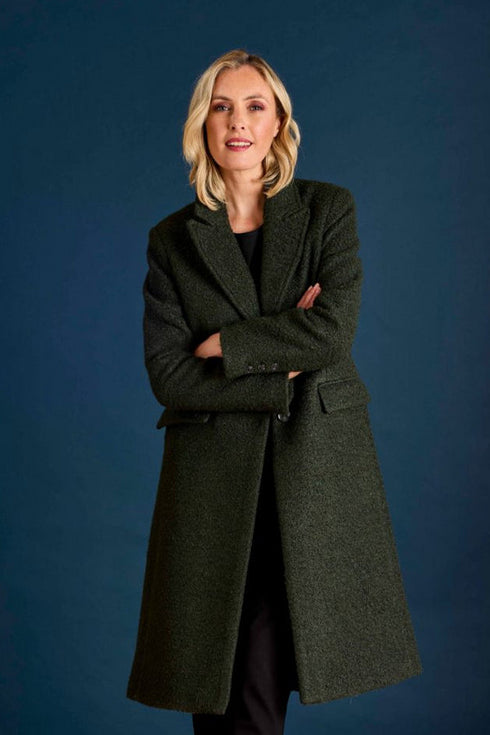 Emreco Longline Textured Single Breasted Coat 090809EW