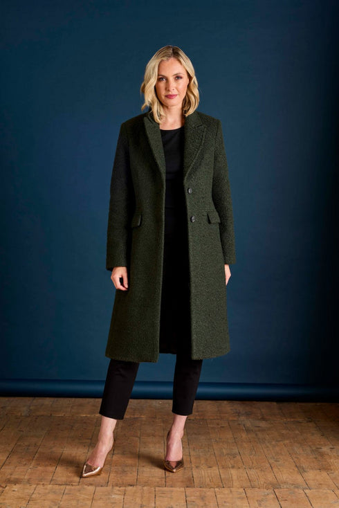 Emreco Longline Textured Single Breasted Coat 090809EW